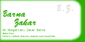 barna zakar business card